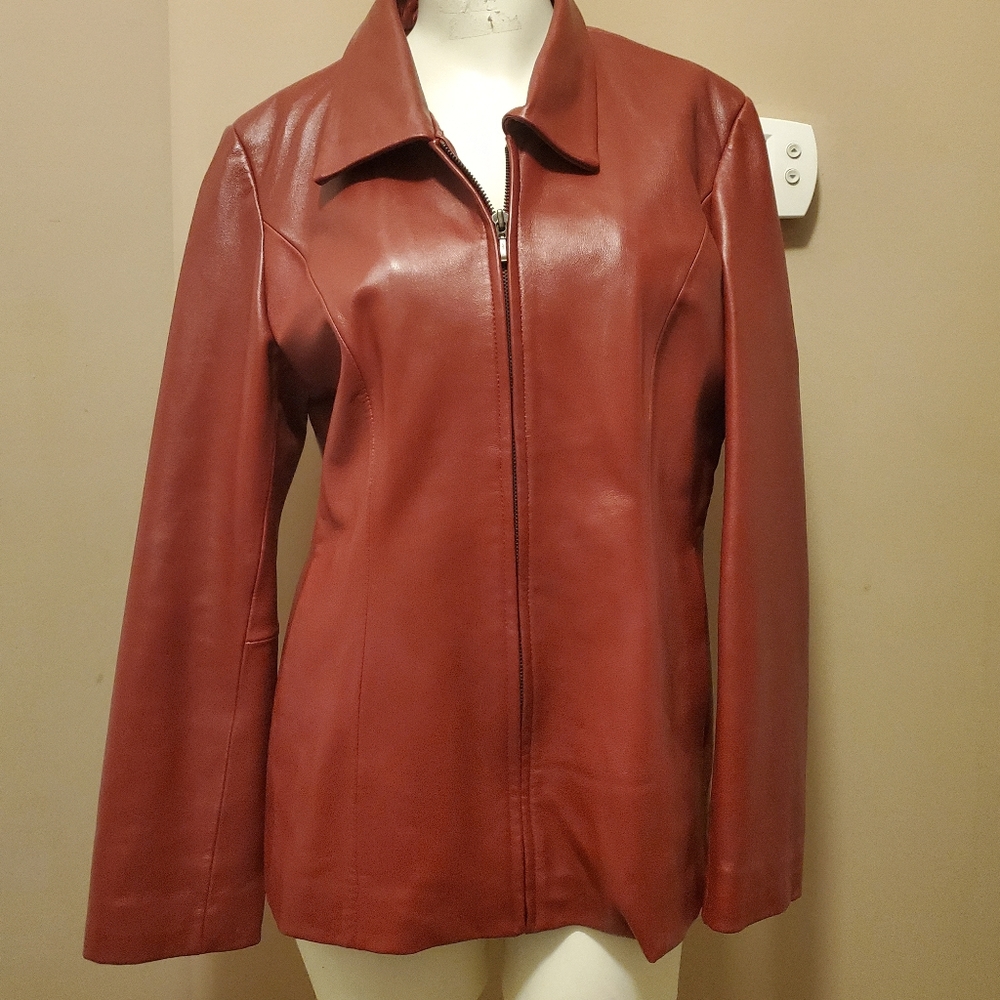 Red leather Jacket